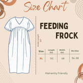 Feeding Frock Alia Cut, Free Size, Ankle Length, Tie-Up, Puff Sleeve Sleepwear in Softest Cotton Fabric (Bra Size 34"-38" | 50”-52″ length)
